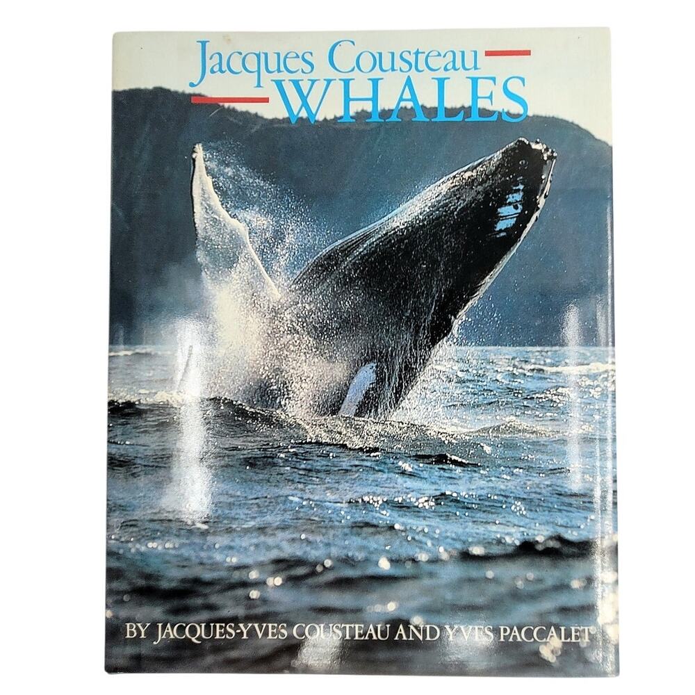 Jacques Cousteau Whales 1986 Hardcover Marine Ocean Life Book Wildlife Photos‎